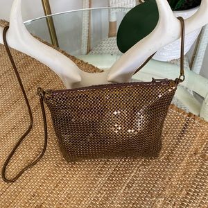 Vintage Bronze Mesh Shoulder Everything Bag